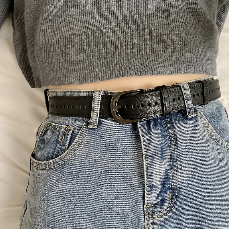Preppy Style Women's Belt Faux Leather Hollow Accessory