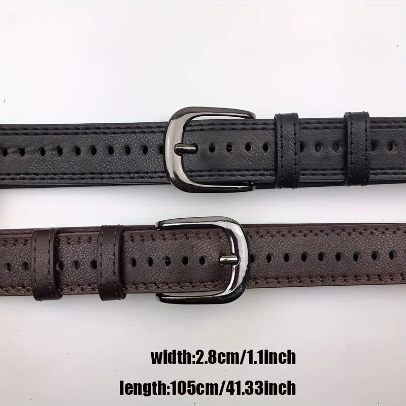 Preppy Style Women's Belt Faux Leather Hollow Accessory