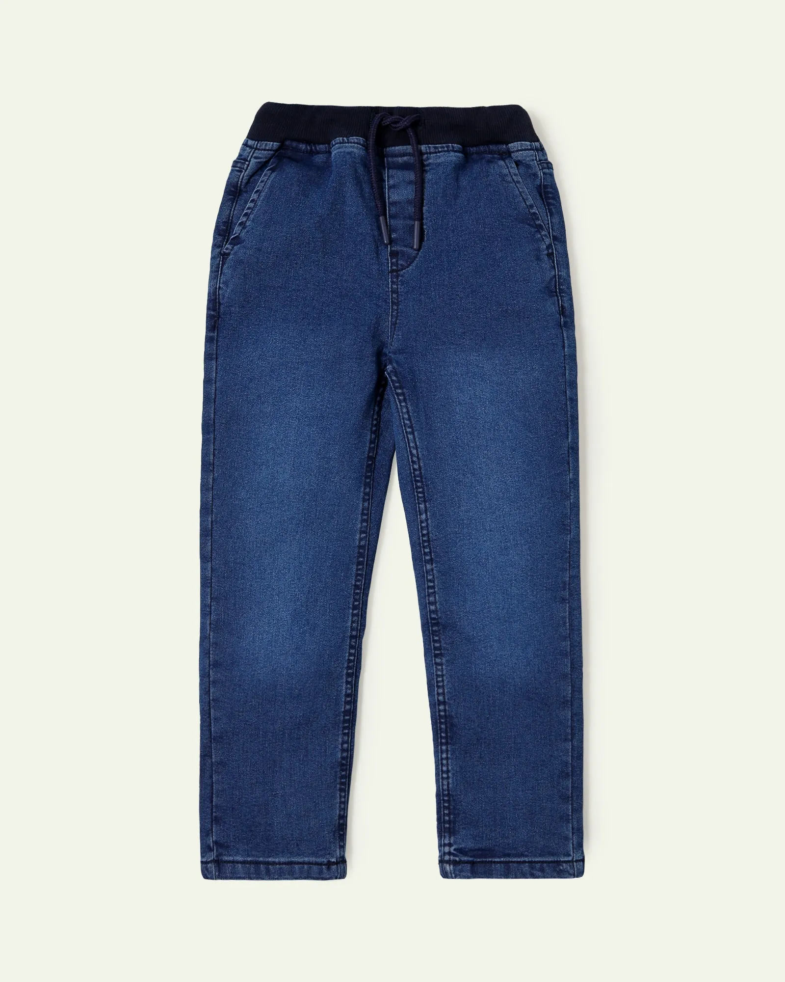 Pull Up Straight Fit Jeans
