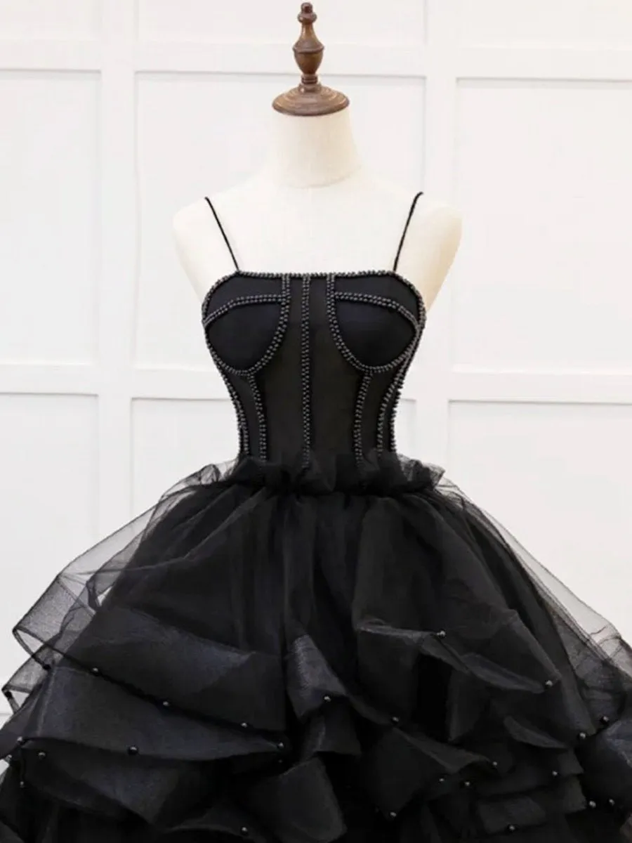 Quinceanera Dresses A-line Tulle Beads Long Prom Dresses Sweet Dresses