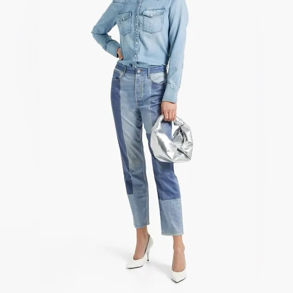 RAG &amp; BONE Nina Miramar patchwork-effect stretch cotton and Lyocell-blend pants