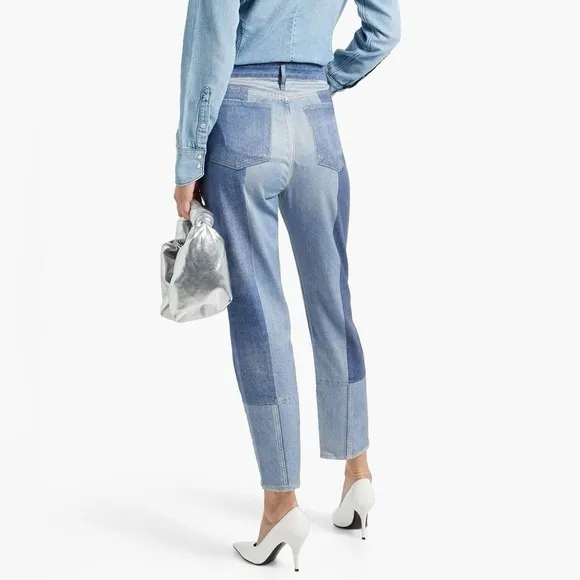 RAG &amp; BONE Nina Miramar patchwork-effect stretch cotton and Lyocell-blend pants