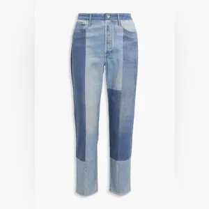 RAG &amp; BONE Nina Miramar patchwork-effect stretch cotton and Lyocell-blend pants