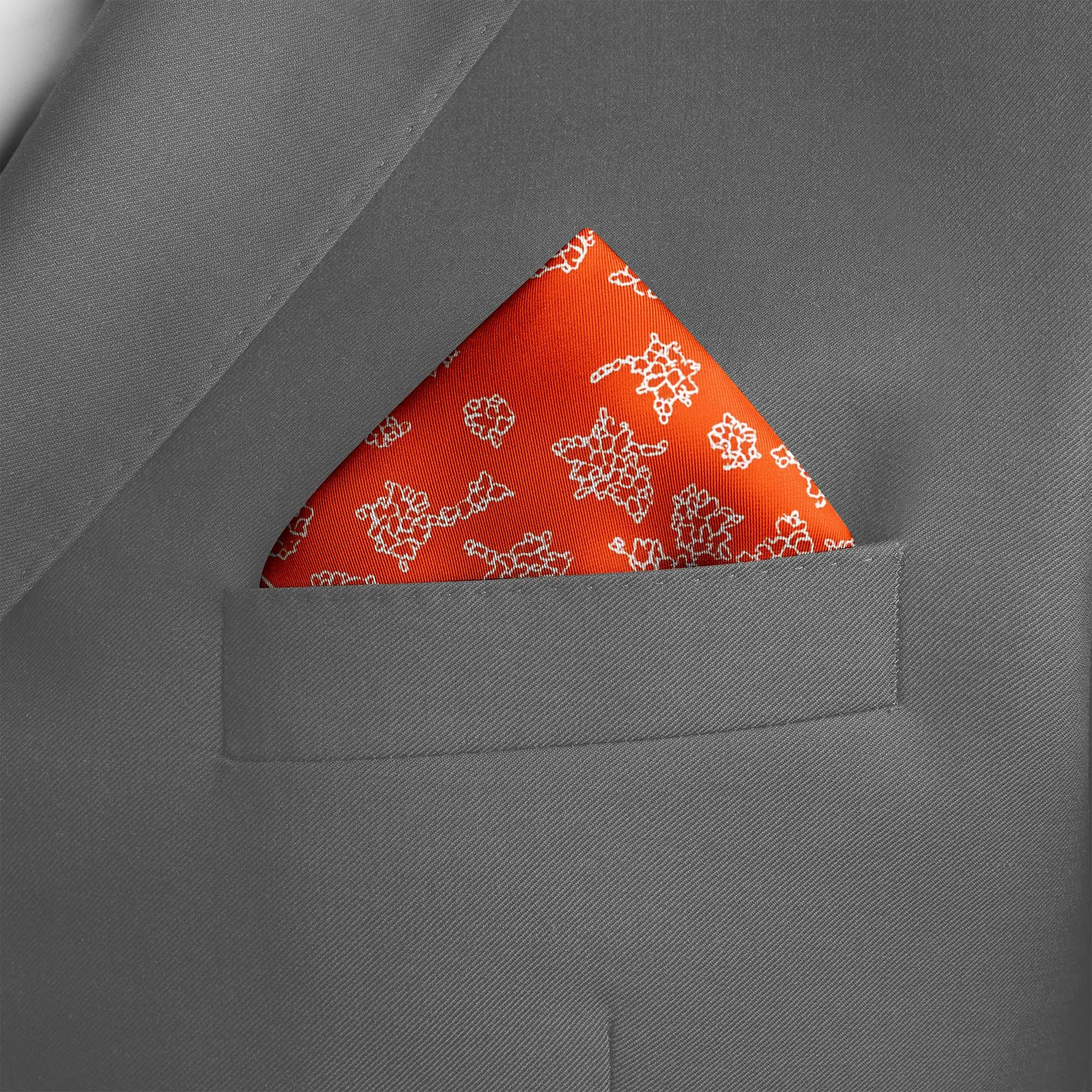 RASTER GOLDEN SILK POCKET SQUARE