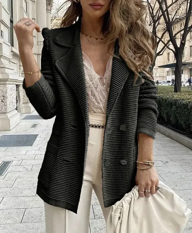 Rea - Groovy Langarm-Blazer in Uniform