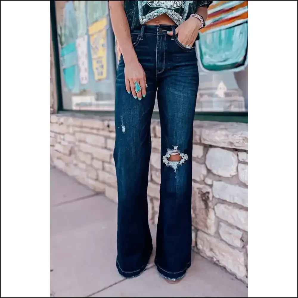 Real Teal High Rise Ripped Jeans: so Comfy, It's  Magical 👖✨ Needful Things