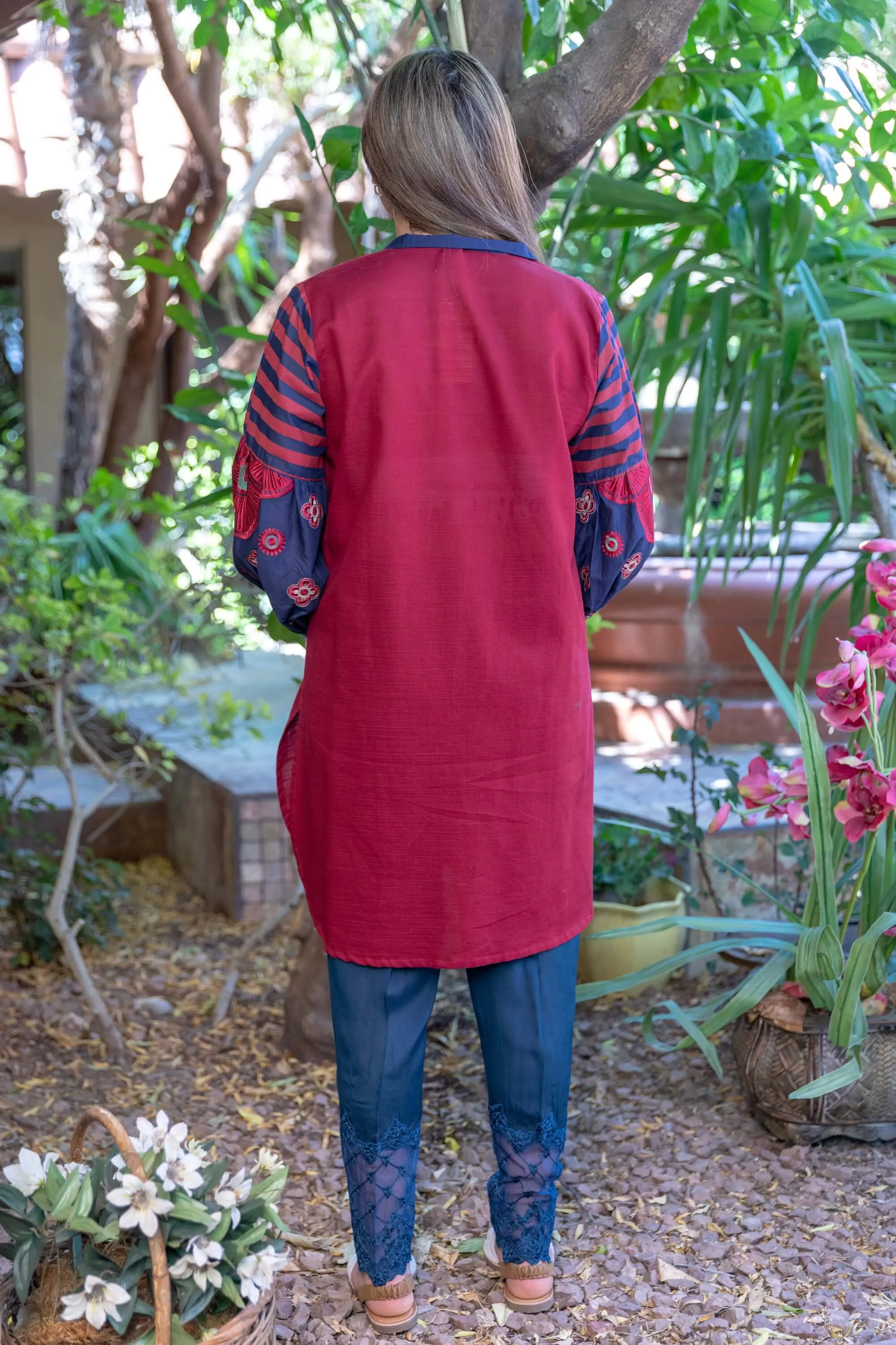 Red Cotton Kurti