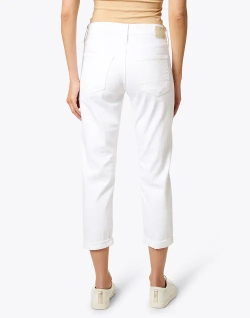 Relaxed Fit Slim White Jean