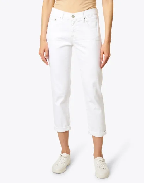 Relaxed Fit Slim White Jean