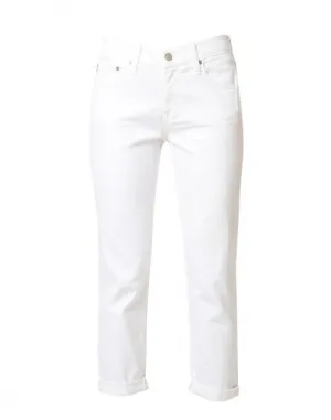 Relaxed Fit Slim White Jean
