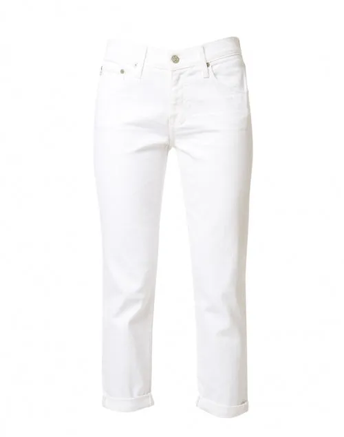 Relaxed Fit Slim White Jean