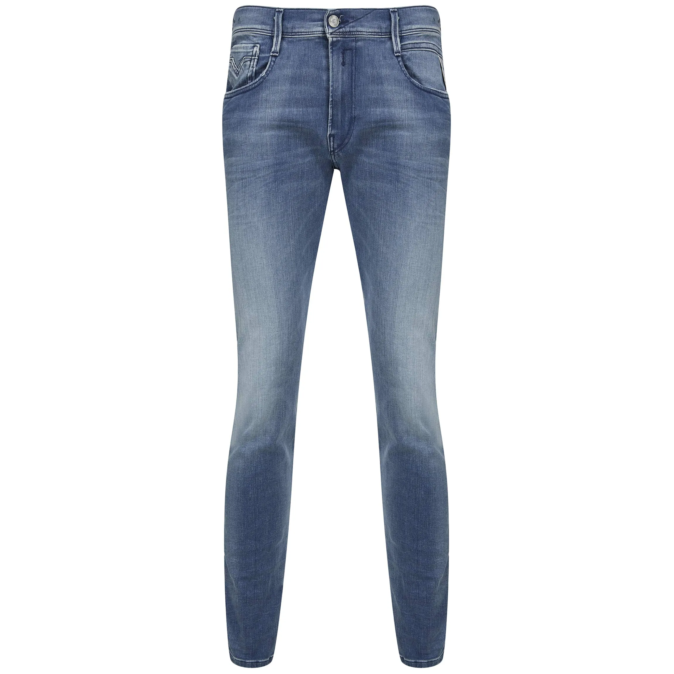 REPLAY HYPERFLEX RE-USED WHITE SHADES ANBASS JEANS