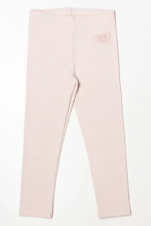 Rib Leggings Light Pink