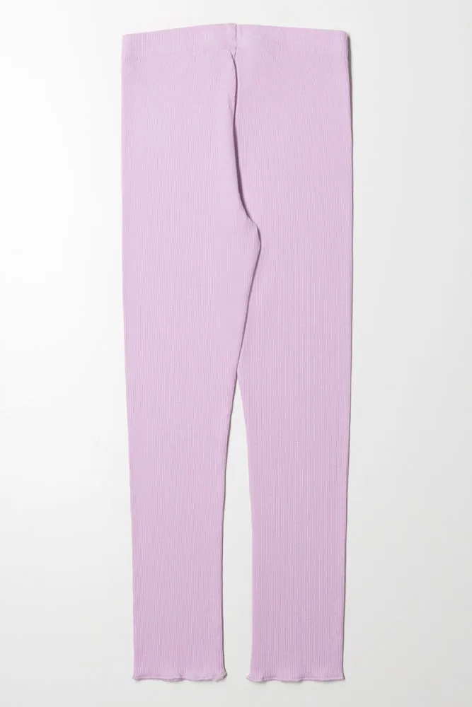 Rib Leggings Lilac