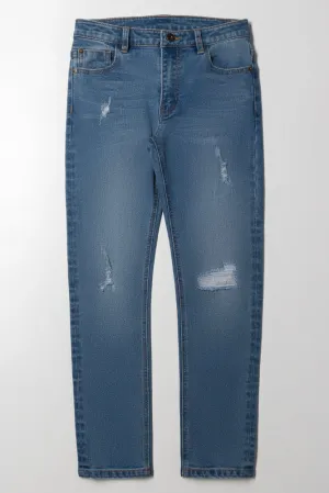 Rip And Repair Denim Jeans Blue
