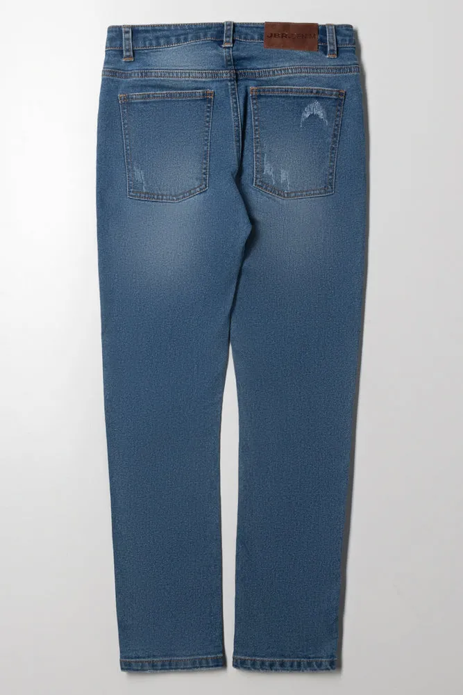Rip And Repair Denim Jeans Blue