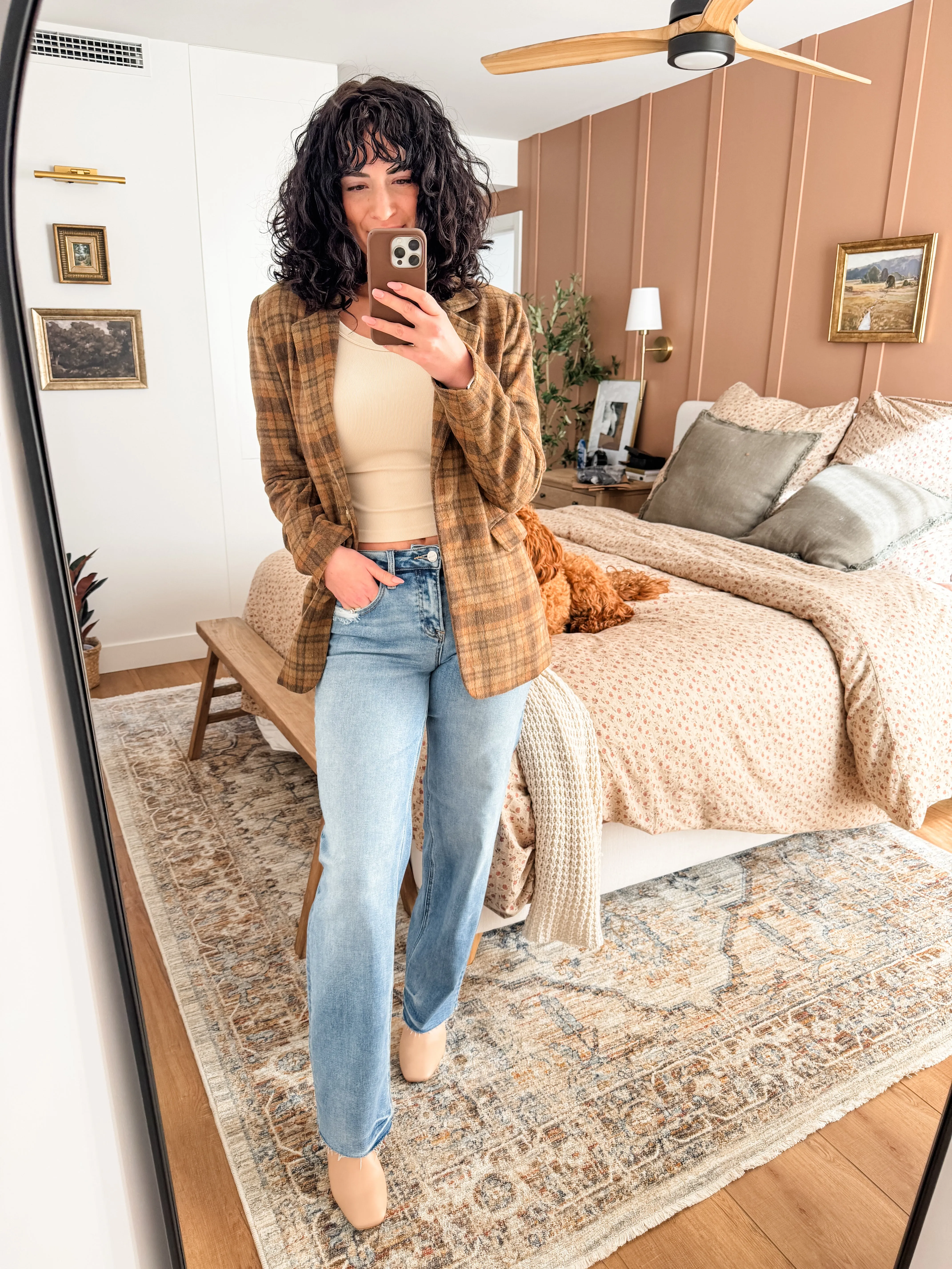 RISEN High Rise Straight Leg Jeans with Pockets *Longer Inseam*