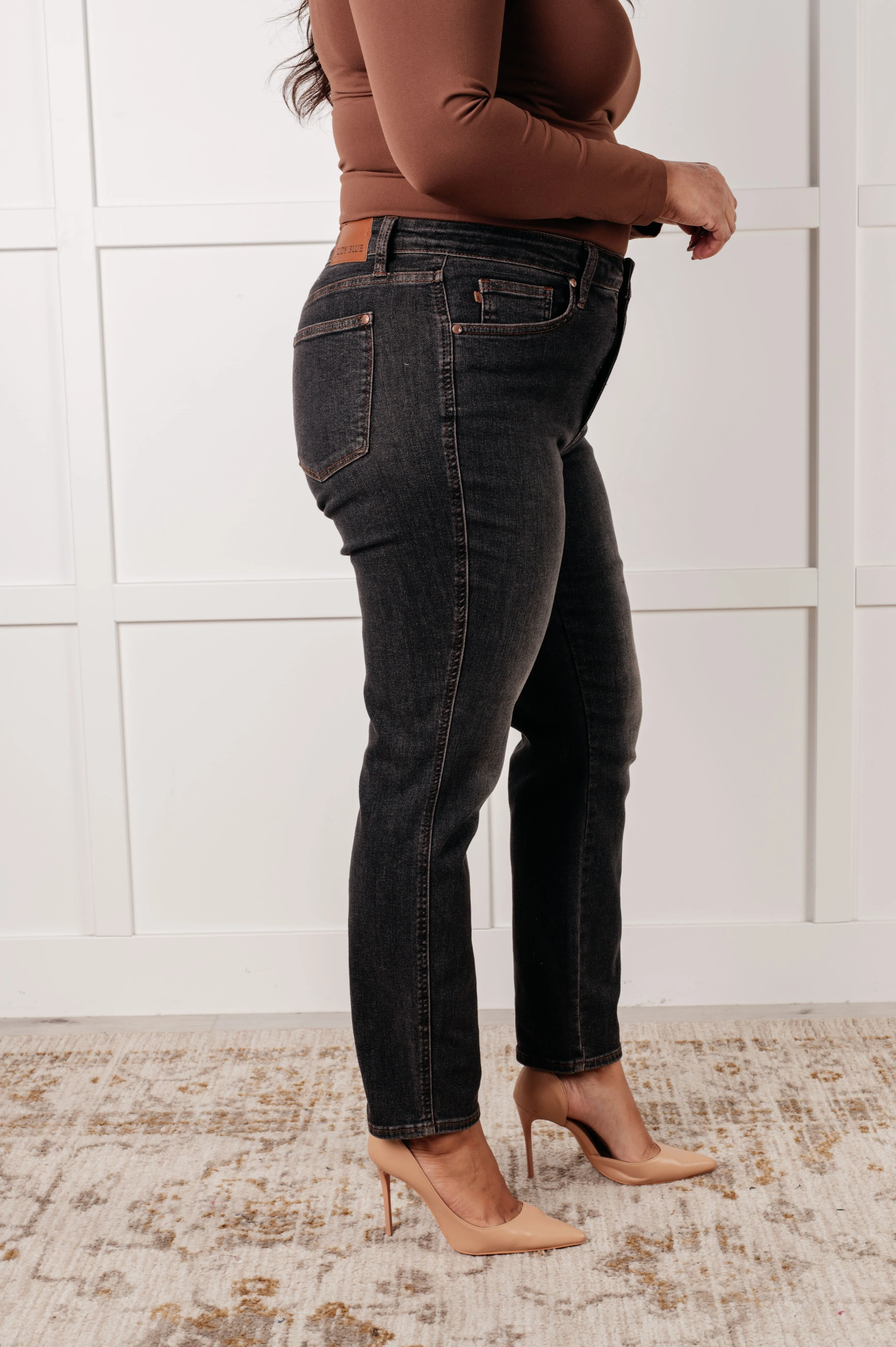 Rita Judy Blue Mid Rise Control Top Slim Jeans