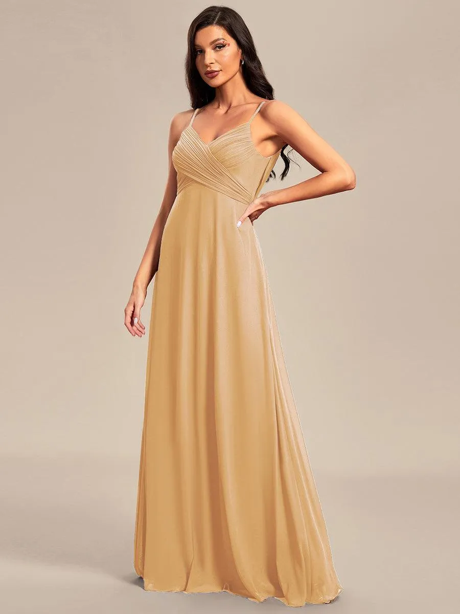 Robe de demoiselle d'honneur drapée au dos avec décolleté en cœur