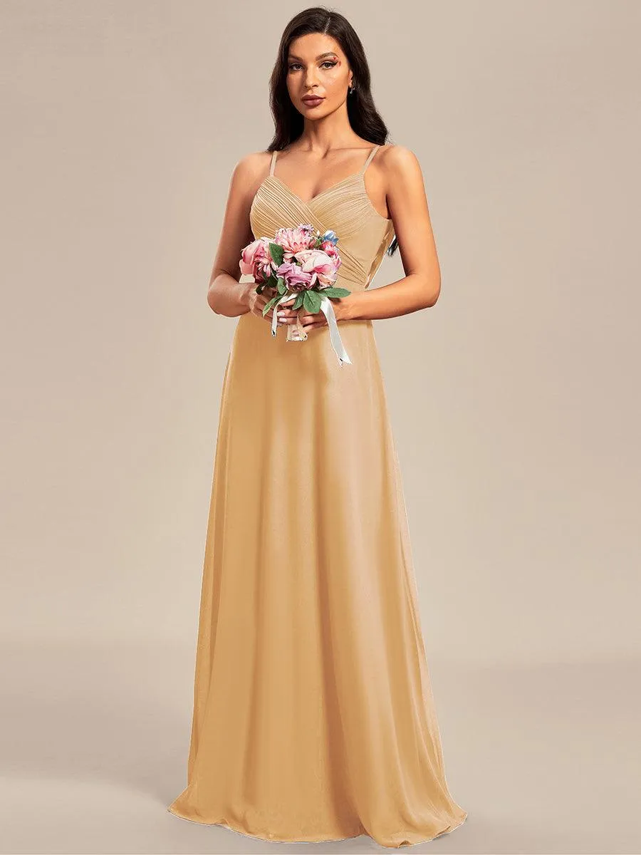 Robe de demoiselle d'honneur drapée au dos avec décolleté en cœur