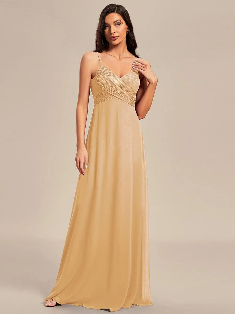Robe de demoiselle d'honneur drapée au dos avec décolleté en cœur