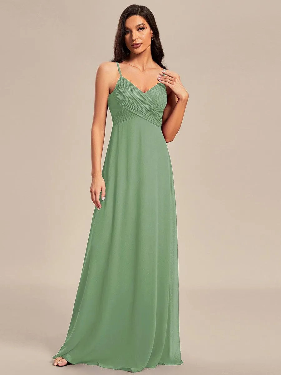 Robe de demoiselle d'honneur drapée au dos avec décolleté en cœur