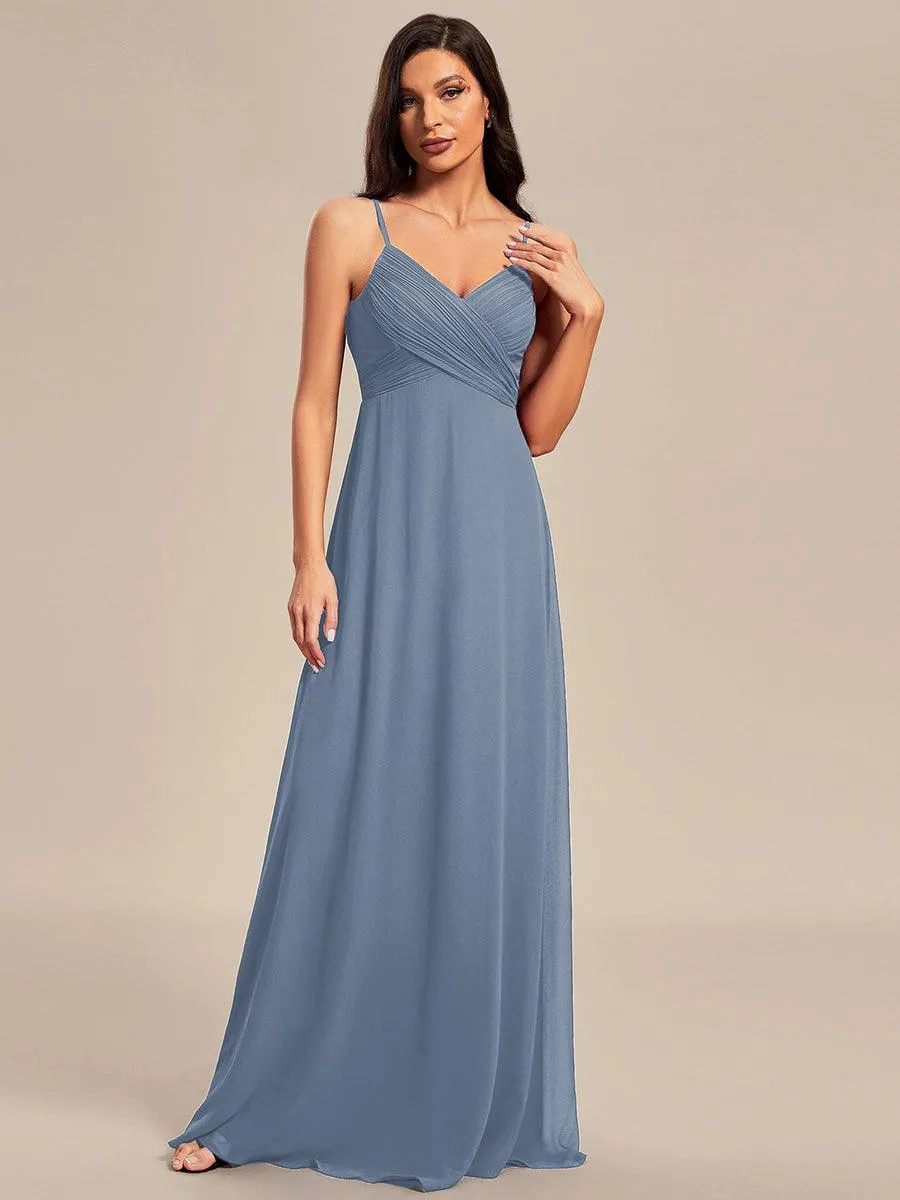 Robe de demoiselle d'honneur drapée au dos avec décolleté en cœur