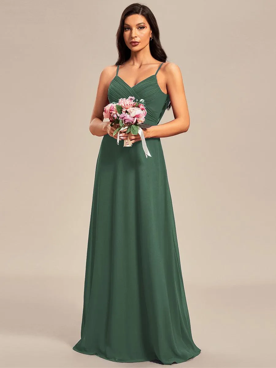 Robe de demoiselle d'honneur drapée au dos avec décolleté en cœur
