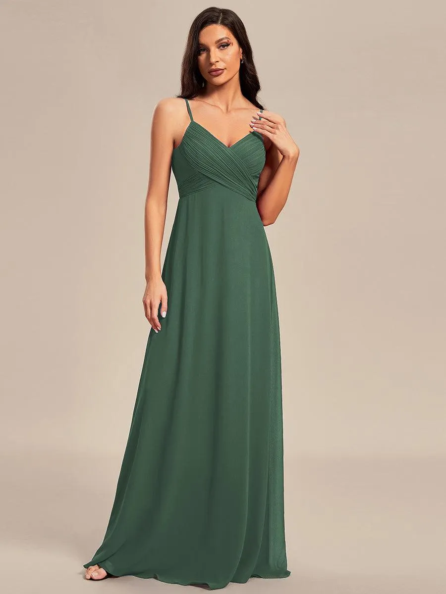 Robe de demoiselle d'honneur drapée au dos avec décolleté en cœur