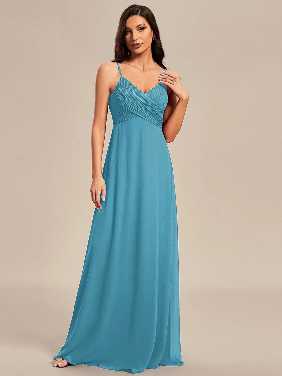 Robe de demoiselle d'honneur drapée au dos avec décolleté en cœur