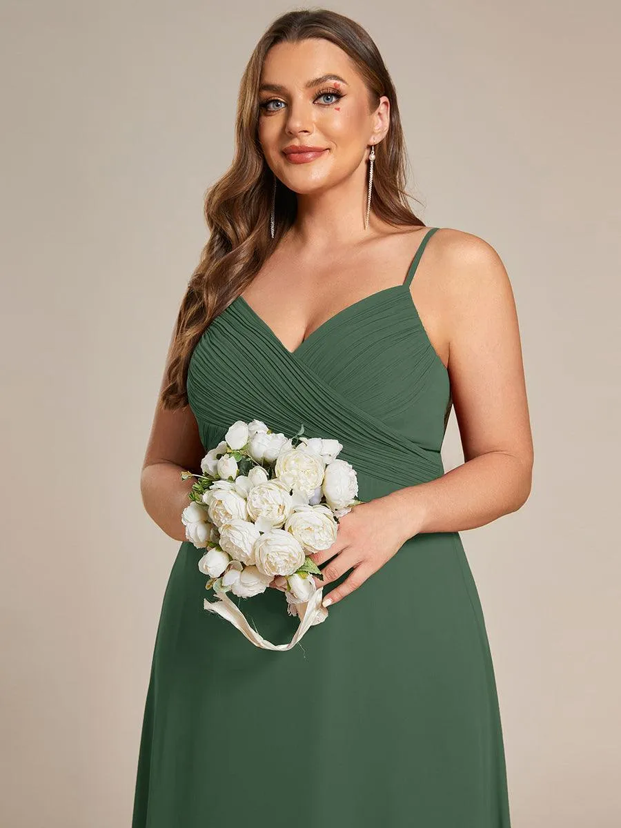 Robe de demoiselle d'honneur drapée au dos avec décolleté en cœur