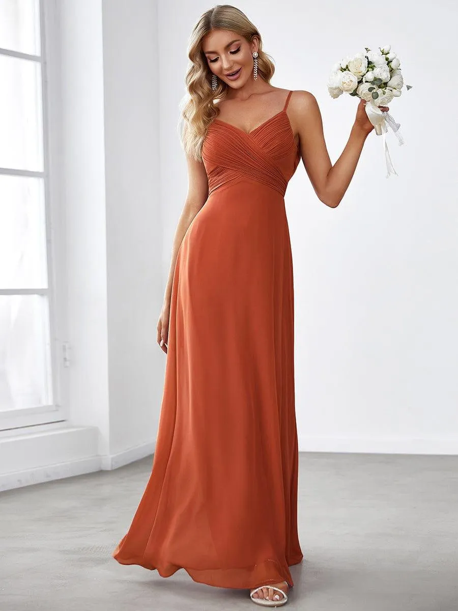 Robe de demoiselle d'honneur drapée au dos avec décolleté en cœur