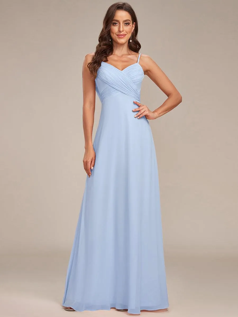 Robe de demoiselle d'honneur drapée au dos avec décolleté en cœur