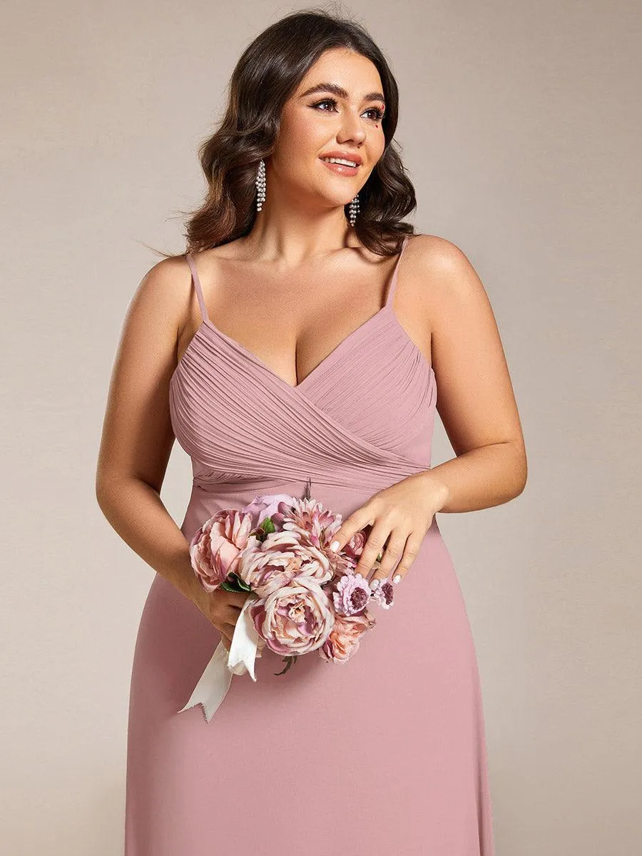 Robe de demoiselle d'honneur drapée au dos avec décolleté en cœur