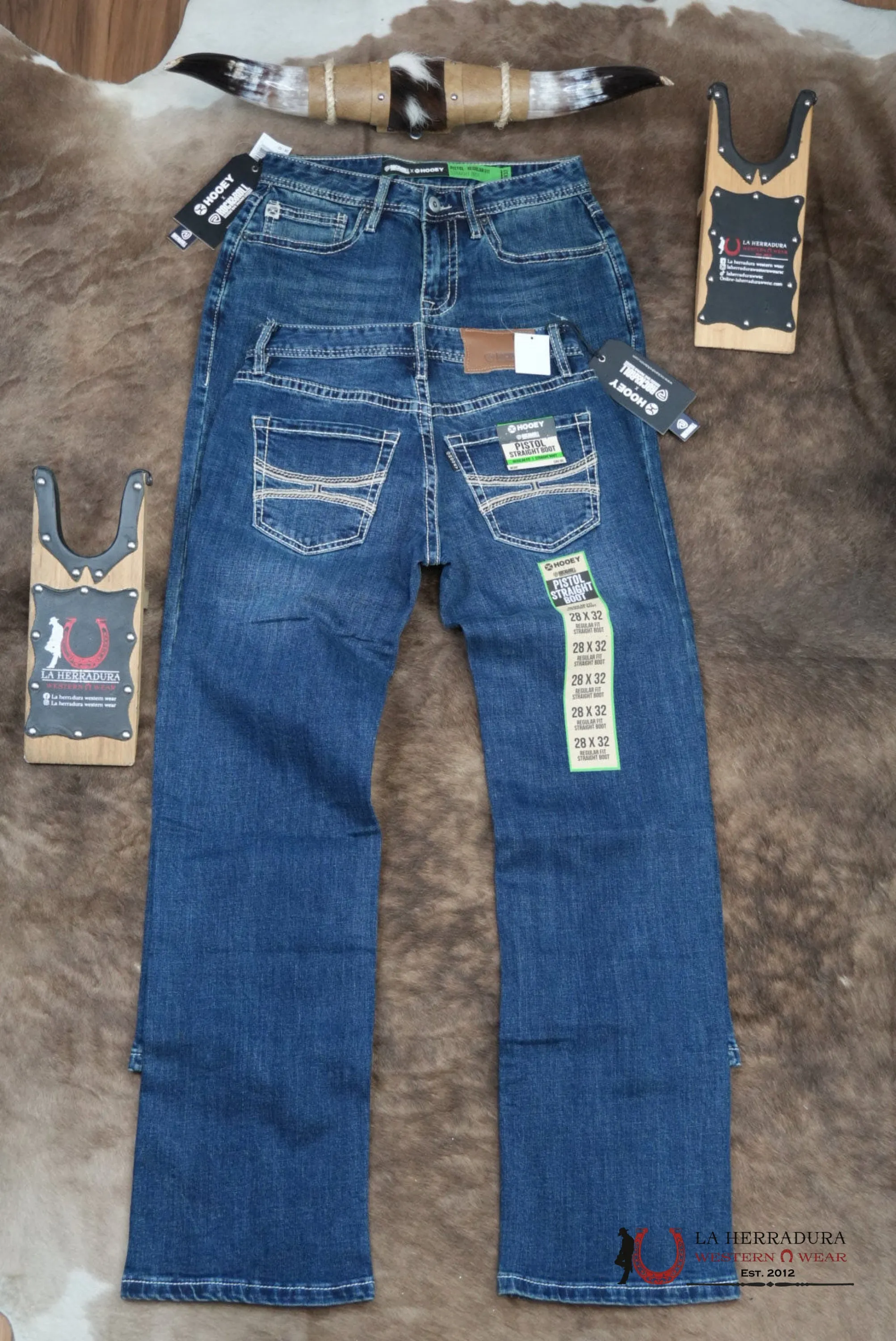 ROCK&ROLL X HOOEY ROPE EMB. PISTOL STRAIGHT BOOT - 5036