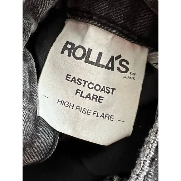 Rolla’s east coast flare high rise cropped jeans