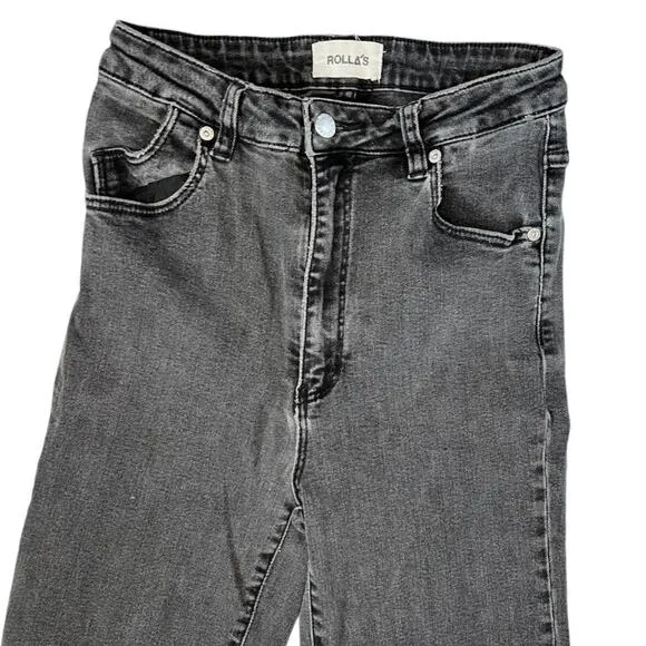 Rolla’s east coast flare high rise cropped jeans