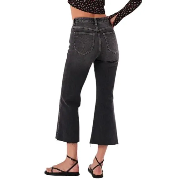 Rolla’s east coast flare high rise cropped jeans