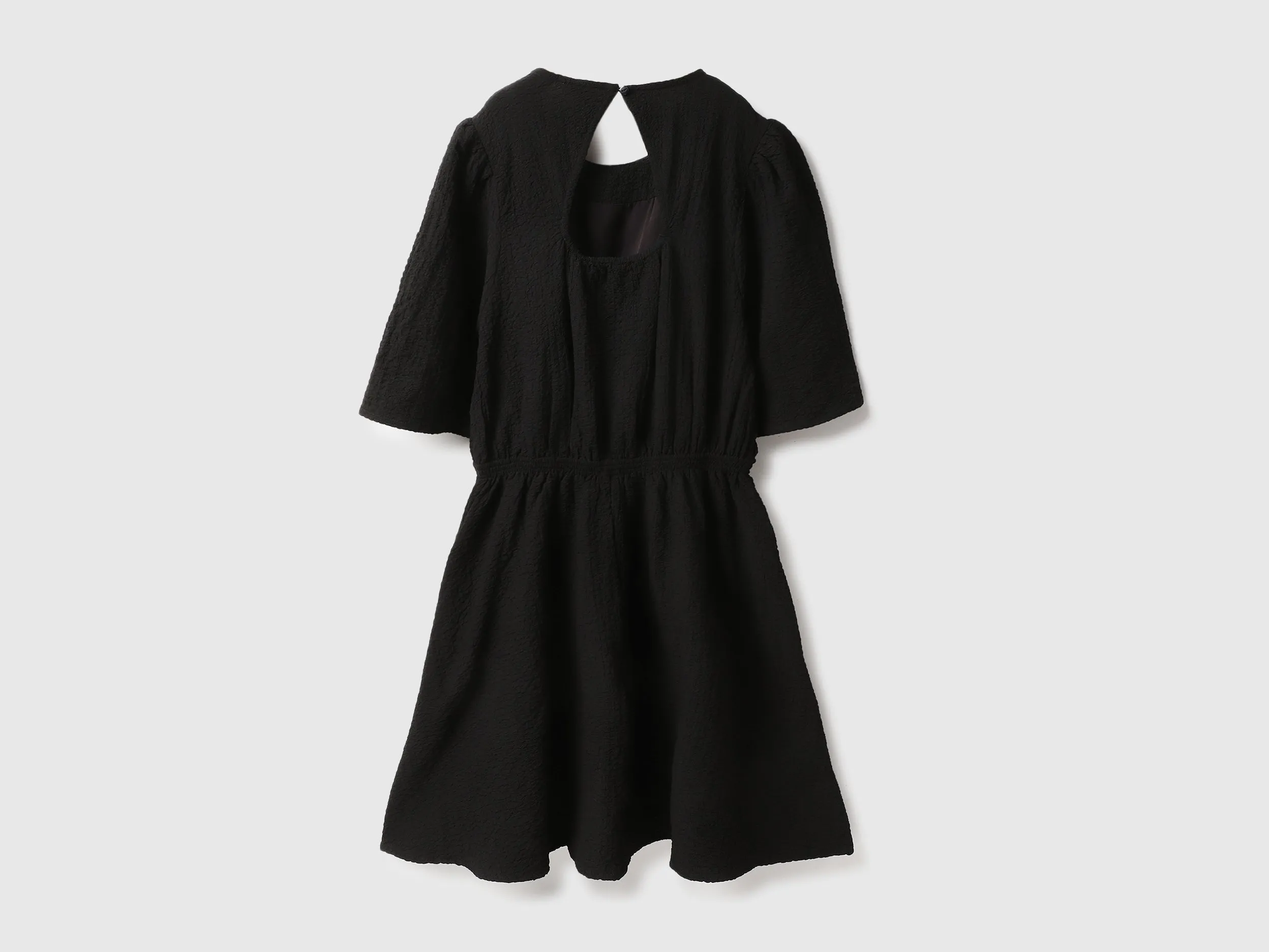 Round Neck Solid Dresses