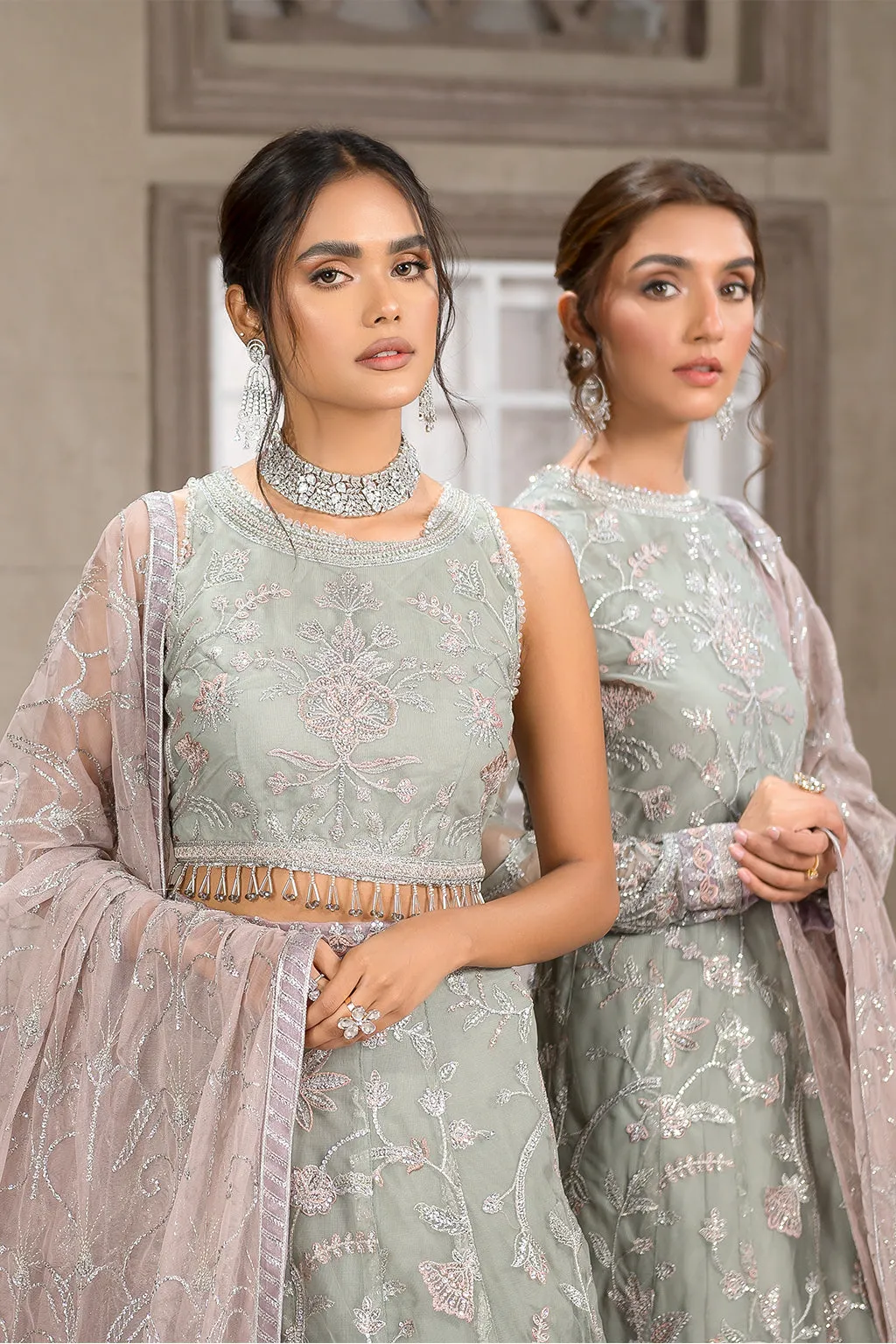 Royal Pakistani Embroidered Lehenga Choli Wedding Dress