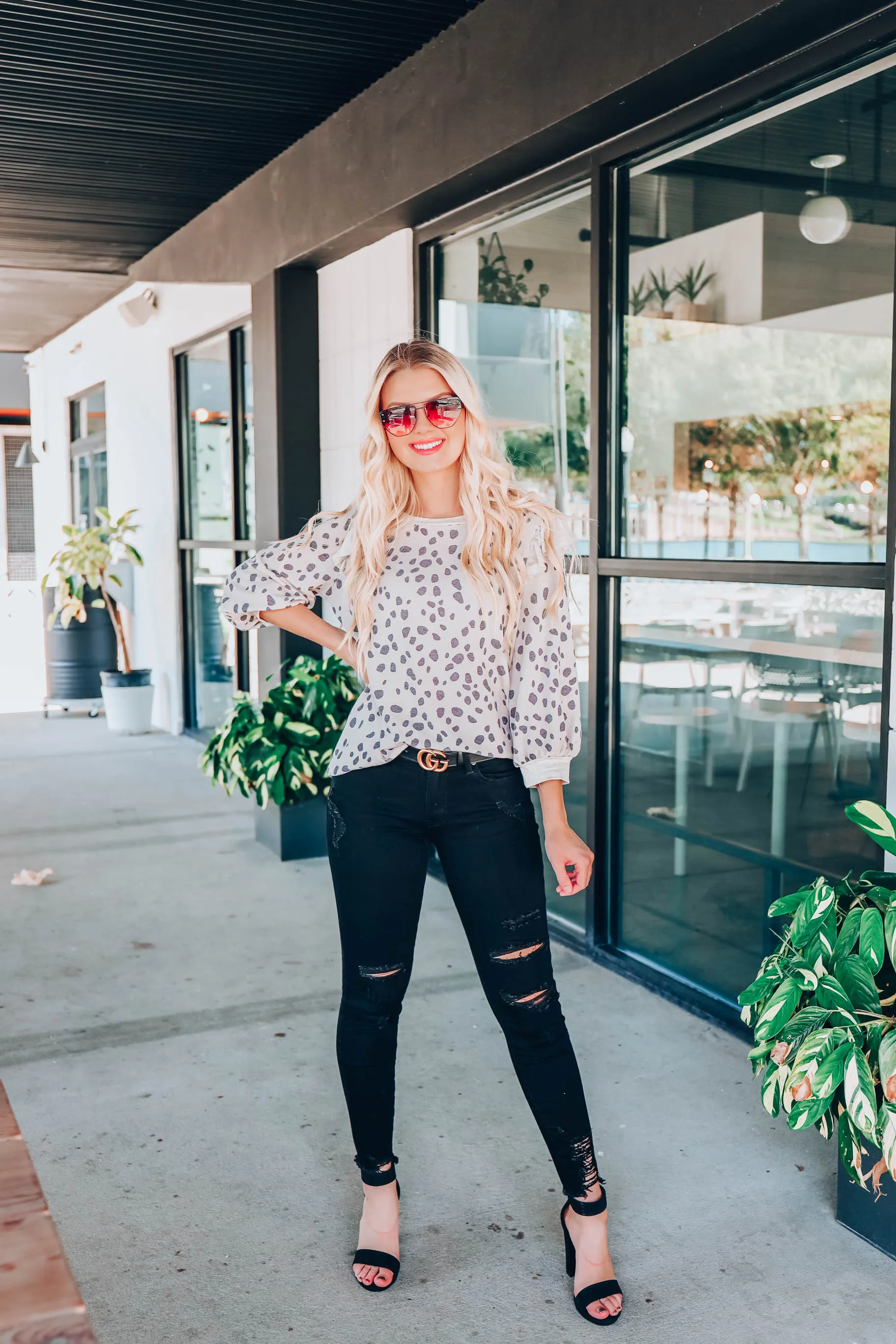 Ruffled Dalmatian Top