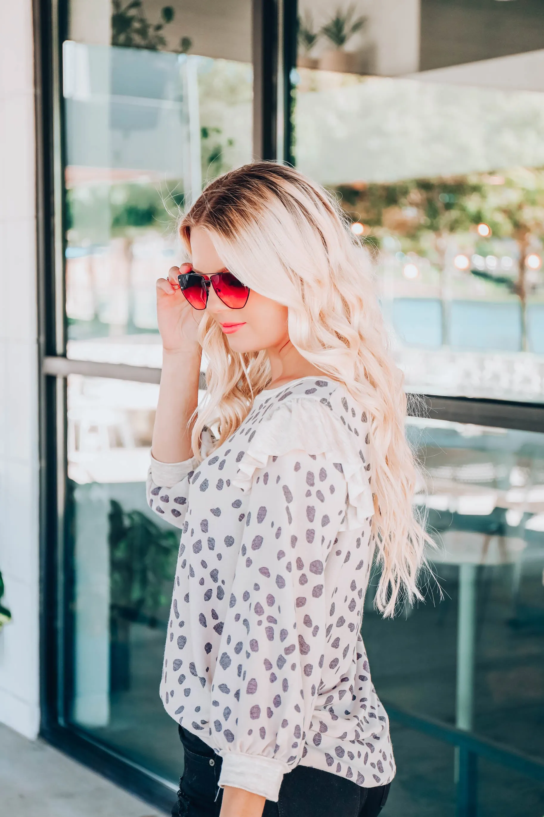 Ruffled Dalmatian Top