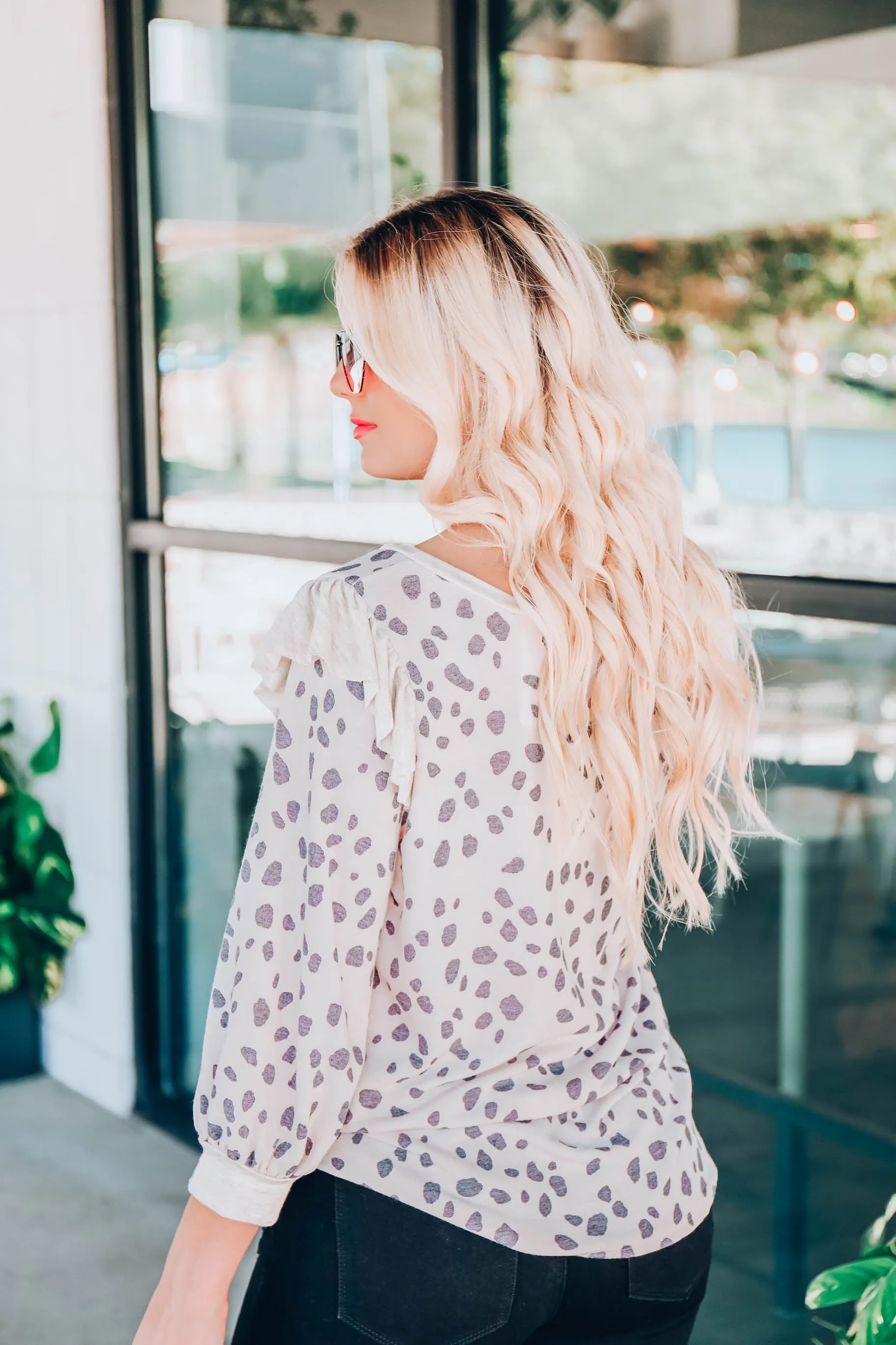 Ruffled Dalmatian Top