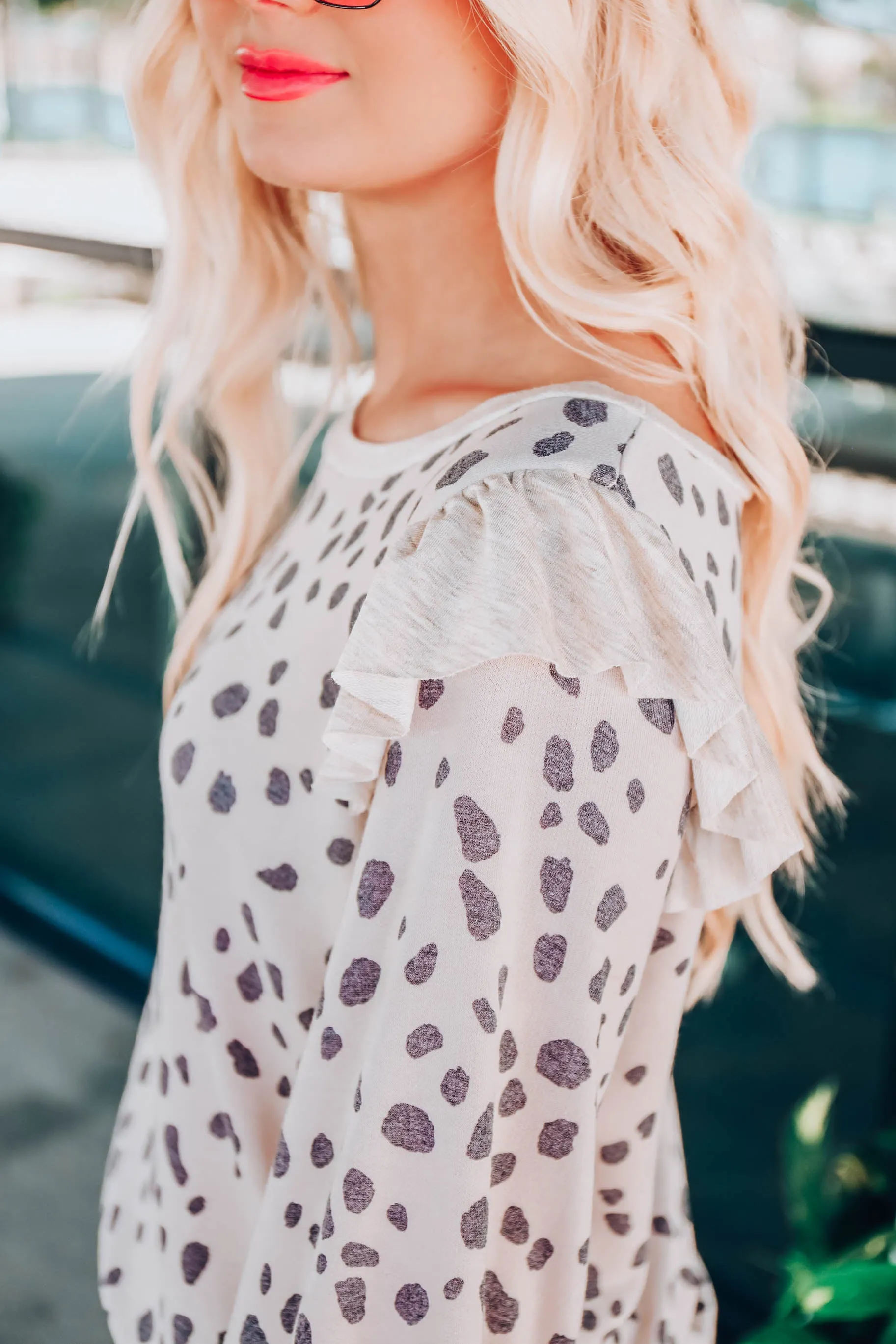 Ruffled Dalmatian Top