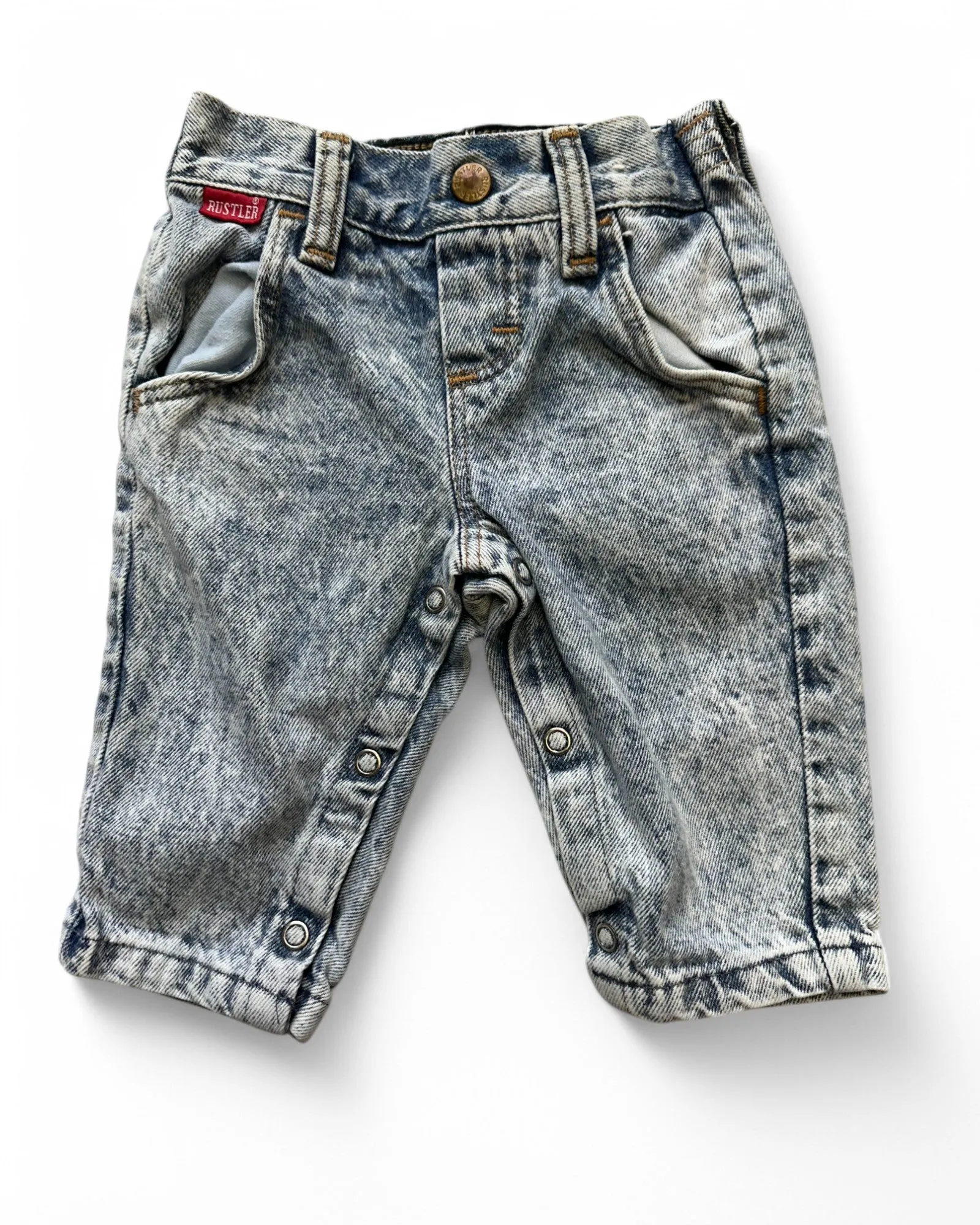Rustler by Wrangler acid wash vintage baby jeans