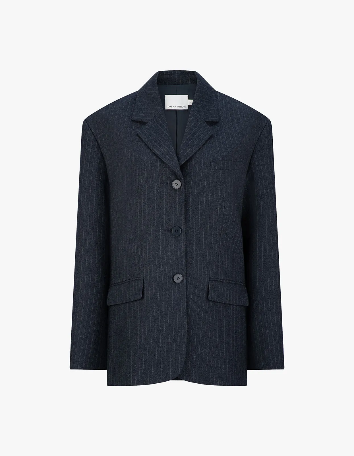 Rylann Blazer - Navy Pinstripe