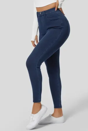 Sail Blue Skinny Fit Ankle High Waist Jeans