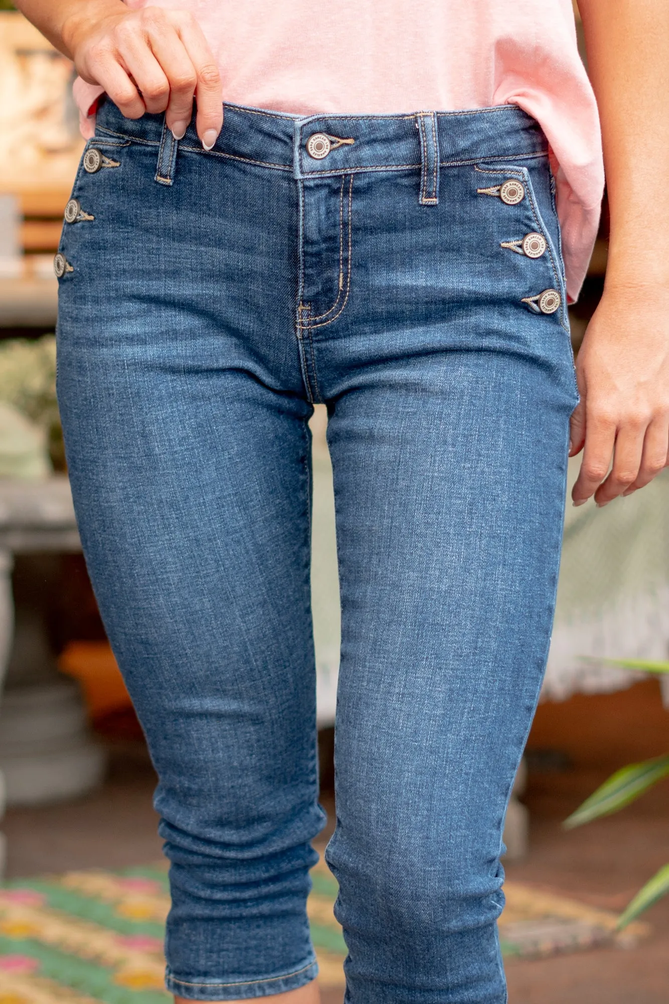Sailor Pocket Mid Rise Capri