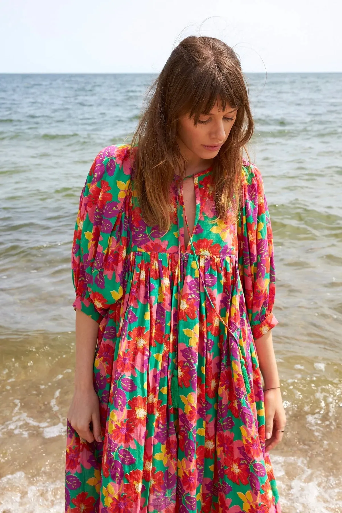 SALE Nikita Dress-Flower of Jaipur Print