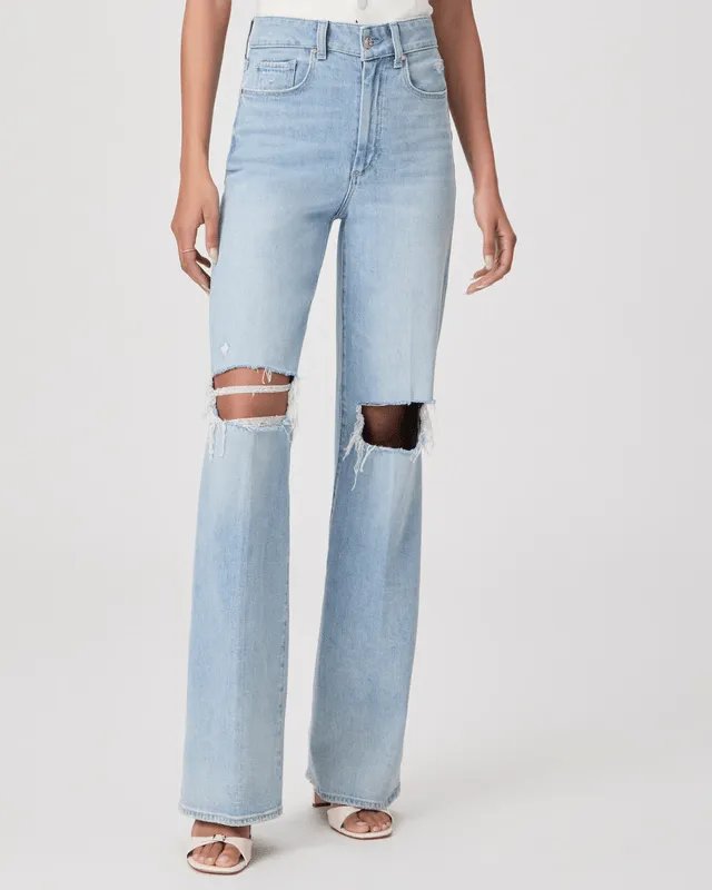 Sasha Wide Leg Jean in Maeve Destructed
